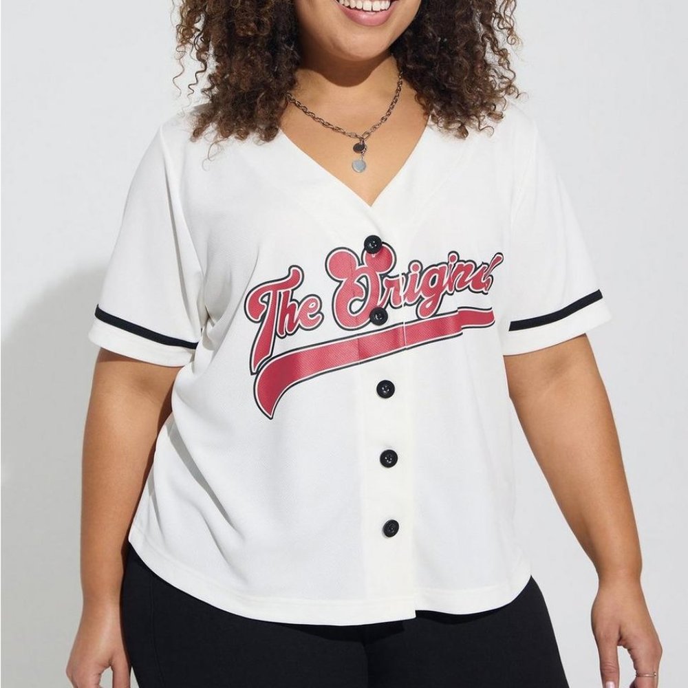 ❤️NWT TORRID DISNEY MICKEY MOUSE BASEBALL JERSEY SHIRT TOP - BUTTONS - PLUS SIZE